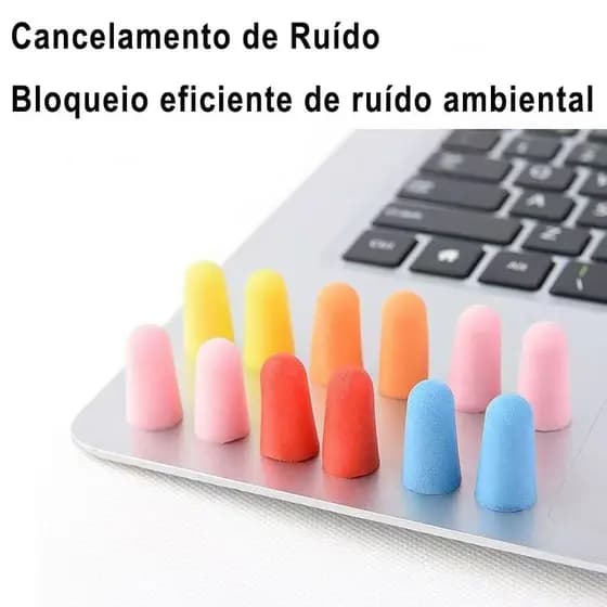 KIT 10/5/2 Unidades Tampao De Ouvido Protetor Abafador Auditivo Auricular Dormir