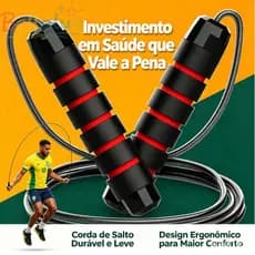 Corda de Pular Corda de Pular Com Rolamento Ajustável Profissional 3M Para Exercícios Fitness Liftness