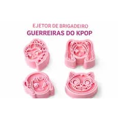 Kit 4 Ejetores para Brigadeiro Guerreiras do K-Pop | Molde Docinhos Decorados Confeitaria Festa