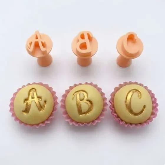 Alfabeto Completo 26 Letras para Carimbos de Brigadeiro e Docinhos Personalizados
