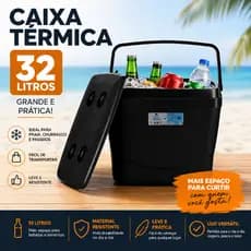 Caixa Térmica 32L Grande | Ideal para Praia e Dia a Dia | Leve e Prática