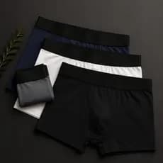 Kit 3 Cuecas Boxer Adulto Algodão Cotton Confortável Antialérgico Premium Lisa