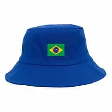 Chapéu Bucket Hat Brasil Azul Copa Do Mundo 2026 Unissex