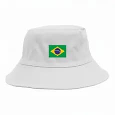 Chapéu Bucket Hat Brasil Branco Copa Do Mundo 2026 Unissex