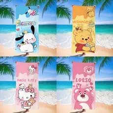 Toalha de praia infantil desenho animado toalha de praia de secagem rápida toalha de banho impressa Digital de microfibr