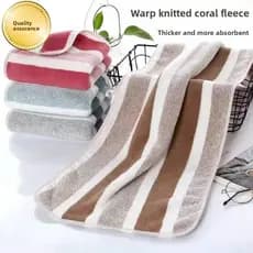 Toalha de banho de lã coral Toalha envoltória espessada Extra grande absorvente de secagem rápida para lavagem facial Ho