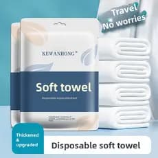 Toalha descartável embalada individualmente, Hotel de viagem de negócios, toalha facial descartável de algodão puro esté