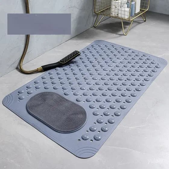 [Massagem De Bolhas] Moderno Simples Cor Sólida PVC Tapete De Banheiro Antiderrapante À Prova D'água Fácil De Limpar Coz