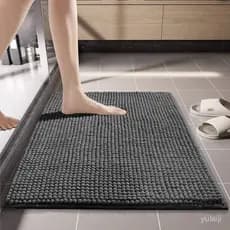 Especial Secreto Curto Pelúcia Chenille Tapete Quarto Cabeceira Banheiro Absorvente Antiderrapante Moderno Simples Cor S