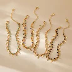 XILANG boêmio banhado a cobre 18K ouro Real gota de água Design pequena tornozeleira fresca praia férias estilo Multi-ca
