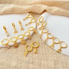 XILANG ouro Real galvanoplastia elementos animais borboleta Design Fishtail brincos zircão moda quadrado diamante espinh