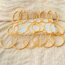 XILANG Europeu Americano Simples Hoop Brincos Exclusivos Estilo INS Banhado a Cobre 18K Ouro Real Estilo Minimalista Tex