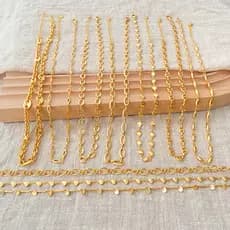 XILANG cobre banhado a ouro Real 18K corrente lisa minimalista estilo INS All-Match clavícula corrente amor o-chain Meta