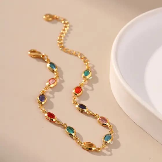 XILANG exótico colorido acrílico luz luxo elegante pulseira banhado 18K corrente de ouro Real viagem à beira-mar pulseir
