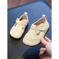 Feminino bebê couro genuíno princesa sapatos 0-1-3 anos de idade bebê sola macia da criança sapatos primavera verão All-