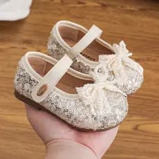 Bonito bebê menina lantejoulas princesa sapatos 0-1-3 anos de idade bebê All-Match sapatos da criança primavera outono m