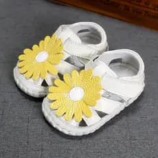 Feminino bebê princesa sandálias de couro genuíno 0-1-2 anos de idade bebê sola macia sapatos da criança verão Anti-gota