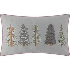 Capa de Almofada Decorativa de Natal JWH, Capa de Almofada com Bordado de Árvore Verde, Capa de Almofada para Decoração