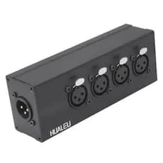 Divisor XLR de 3 pinos, 1 macho para 4 fêmeas, adaptador de conexão paralela XLR de 4 entradas e uma saída, quatro entra