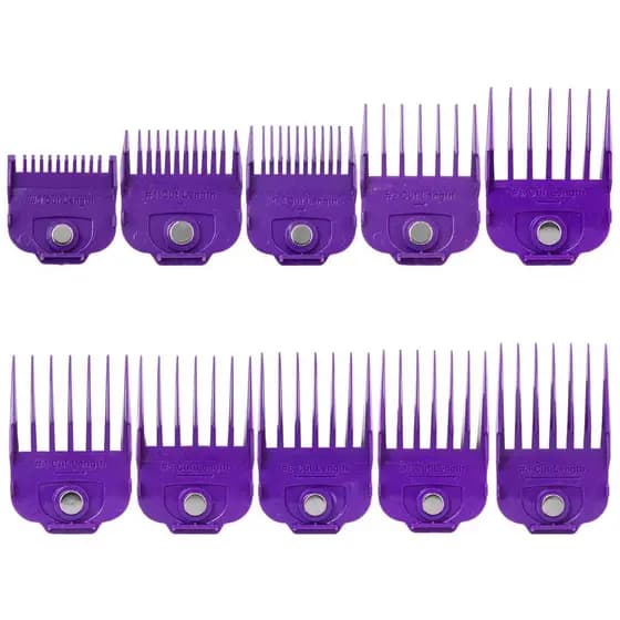Novo Kit com 10 Peças para Pentes Magnéticos Andis, Pentes Guia Profissionais Aprimorados para Máquinas de Cortar Cabelo