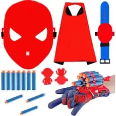 Jogo de Lançadores de Teia de Aranha para Crianças - Conjunto de Capas e Máscara LED para Crianças, Conjunto de Brinqued
