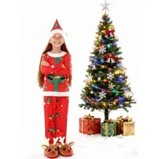 Novo natal traje das crianças natal vermelho pijamas festa traje Campus feriado traje desempenho traje