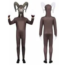 Cross-Border C natal Horror Elk cosplay traje cabra monstro crianças 99 noites cosplay traje macacão X