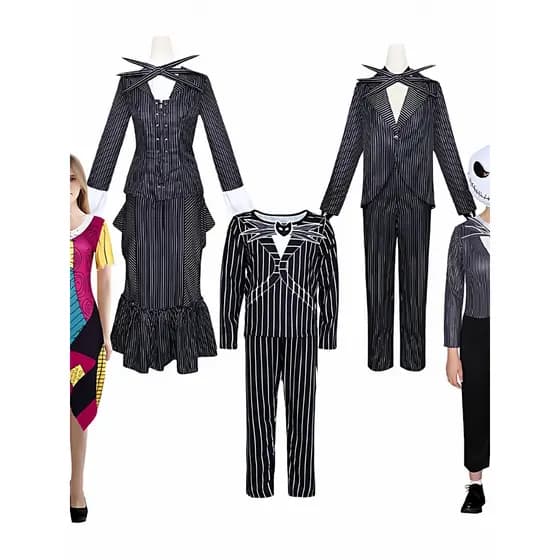 Cross-Border C novo produto pesadelo antes do natal esqueleto Jack cosplay traje festa de Halloween cosplay traje X