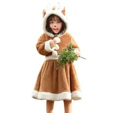 Natal cosplay traje Animal natal Elk saia cosplay Coral velo casa traje transfronteiriço