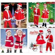 Traje de natal meninas trajes de natal crianças trajes de papai noel trajes de natal ternos de papai noel