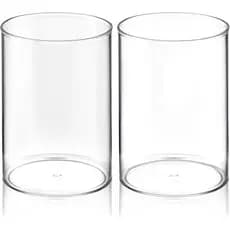 2 Peças Porta-Canetas Cilíndrico de Acrílico, Organizador de Mesa Elegante e Transparente, Organizador Redondo para Pinc