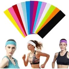 14 faixas de cabelo para yoga, faixas esportivas coloridas de algodão, faixas elásticas de moda para mulheres, homens, m