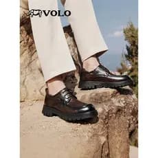Wang Zhengliang Mesmo Estilo VOLO/Rhino Sapatos Casuais De Couro De Dedo Grande Masculino De Alta Qualidade De Sola Gros