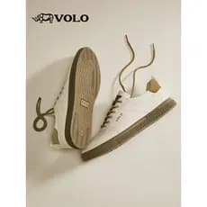 VOLO Rhino Sapatos Brancos Masculinos Tênis De Couro Genuíno Masculino De Sola Grossa Marca Sapatos Masculinos Sapatos C