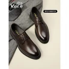 Li Jian Mesmo Estilo VOLO Rhino Sapatos De Couro Masculinos Desgaste Formal Sapatos De Couro De Negócios Homens Terno De