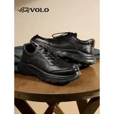 VOLO/Rhino sapatos masculinos 2026 novo estilo primavera aumentado de sola grossa couro genuíno sola macia sapatos casua