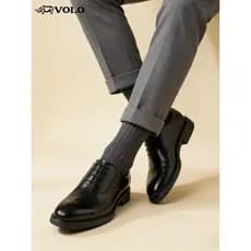 VOLO/Rhino sapatos de couro masculino Formal Wear negócios estilo britânico Casual Oxford sapatos casamento noivo sapato