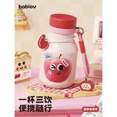 Bablov copo térmico meninas leite de alto valor pequeno portátil café copo portátil presente com palha copo de água