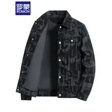 Lomon impresso jaqueta masculina primavera 2026 novo estilo jaqueta de carga masculina primavera outono lapela jaqueta C