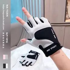 Luvas de ciclismo de Fitness estrada Mountain Bike equipamentos meio dedo das mulheres dos homens bicicleta antiderrapan