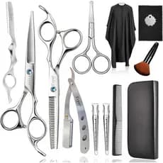 Tesoura para afinar cabelo, Kit de tesouras para corte de cabelo, Fcysy Tijeras De Peluqueria Profesional, Tesoura para