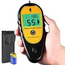 Electric Fence Tester, Digital Electric Fence Tester and Fault Finder, 200V to 15,000V Pulse Voltage Checker Meter, Back
