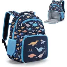 Mochila infantil 2 em 1 da mommore, com compartimento térmico para lanche, mochila leve de dinossauro para crianças pequ