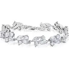 Pulseira Marquise SWEETV, Pulseiras de Noiva com Cristais e Strass para Noivas, Madrinhas, Mulheres, Pulseira Tennis em
