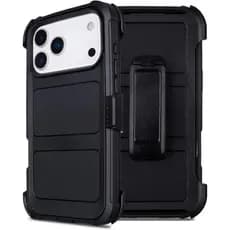 for iPhone 17 Pro Case with Belt Clip Holster,for Defender iPhone 17 Pro Case with Stand,Heavy Duty Rugged Full-Body,3 L