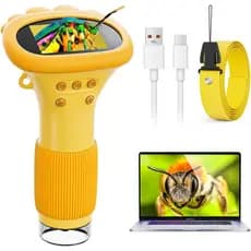 Microscópio para Crianças, Microscópio Ahalfcit com Tela de 2 Polegadas - Câmera Portátil com Zoom de 1000X, Presente de