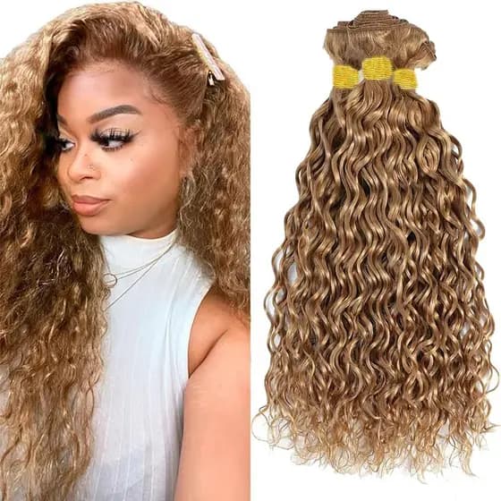 Cabelo Humano para Tranças Boho, 3 Pacotes de 14, 16 e 18 Polegadas, Cabelo Humano Ondulado Cacheado para Tranças, Exten