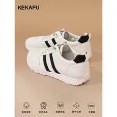Kekafu sapatos brancos planos femininos novo estilo primavera outono tênis leves sola macia esportes sapatos casuais Ret
