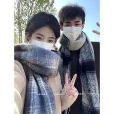 1sn casal estilo cachecol 2025 inverno quente cachecol masculino feminino presente encaixotado cachecol estendido estilo