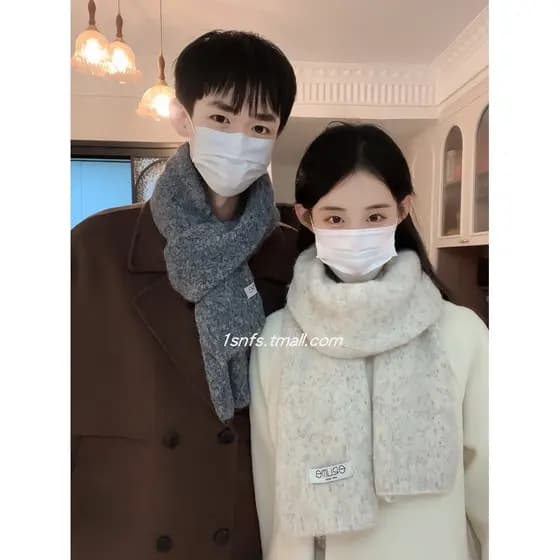1sn2025 casal estilo cachecol masculino feminino presente encaixotado estudante qualidade malha lã inverno quente cachec